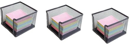 Cabilock 3st Notizblockhalter Spender Halterung Aus Schwarzem Metall Selbstklebender Zettelhalter Schreibwaren Schreibtisch Büro Anmerkungen