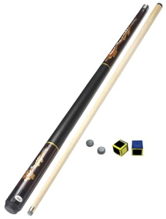 Perfeclan Pool-Queue, Billardstock mit Zwei Abschnitten, volle Größe, 57 Zoll, Snooker-Queue, Billardqueue für Männer und Frauen, Billardtisch, Sportbars, Schwarze 13-mm-Spitze