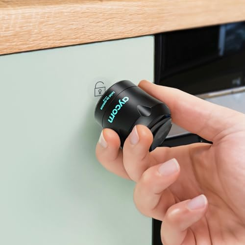 Aycorn Magnetisches Schrankschloss für Kinder & Babys - Kindersicherung Schrank, Schubladen - Schranksicherung Baby ohne Bohren - Einfache Montage mit BONUS Video - 10 Schlösser, 2 Schlüssel