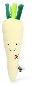 Petface Foodie Faces Penelope Parsnip Plush Dog Toy with Built-In-Squeaker (Pack of 1)