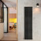 Lynwood Flat Panel Designer Single Column Matt Black Vertical Radiator Perfect Choice for Bedroom, Kitchen and Living Room Modern Central Heating Radiators 1600mm x 452mm