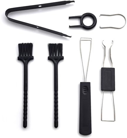 7 Pezzi Keycap Puller Puller Spazzola Puller Acciaio Inox per Tastiera Meccanica Personalizzata per la Pulizia Tastiera Meccanica