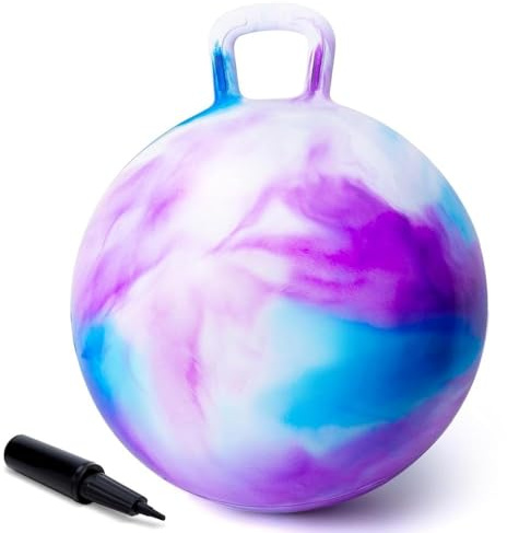 U&C Planet Balones Saltadores 70 cm Pelota de Salto para 16 + Pelota de Saltar Hinchable con Bomba Apto para Uso en Interiores y Exteriores Regalo Ideal