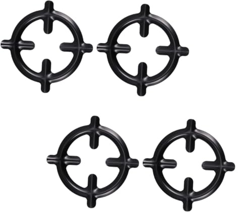 DIYEAH Lot De 4 Supports De Casseroles En Fer Support Pour Brûleur à Gaz Réducteur De Bague Antidérapant Résistant La Chaleur Ustensile Cuisine Multifonctionnel Pour Cuisinière à Gaz