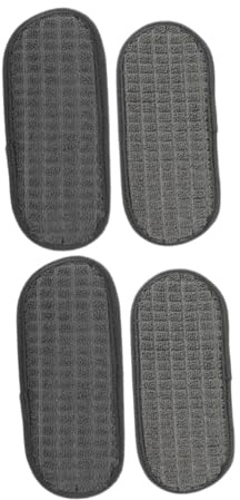 EPIGEIST 4 piezas Recogegotas para Frigorífico Bandejas Absorbentes Reutilizables Anti-salpicaduras Mantas Absorbentes para Dispensador de Agua Diseño Gris Cuadros Fácil Instalación y