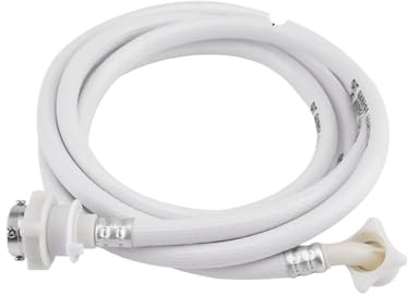 Tubo flessibile di ingresso dell'acqua for lavatrice, lunghezza 2 m/3 m, connettore for tubo flessibile in PVC, colore bianco, lunghezza lunga(2.0M)