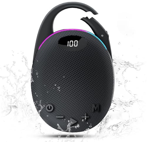 coioc Cassa Bluetooth Portatile con Luci RGB, IP68 Impermeabile, Suono Pro Potente con Bassi Potenti, 30H di Autonomia per Casa, Esterno e Viaggio