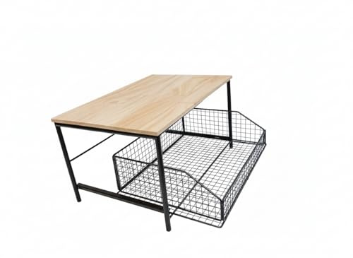 YATMAI Estantería de Cocina, con Cesta Extensible, Organizador de Cocina, Almacenamiento, Soporte microondas, Electrodomésticos, Soporte Cafetera, articulos de Cocina, Estante encimera.