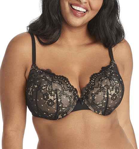 Maidenform womens Love the Lift Push Up & in Demi Dm9900 bras, Black/Body Beige Lace, 38C US