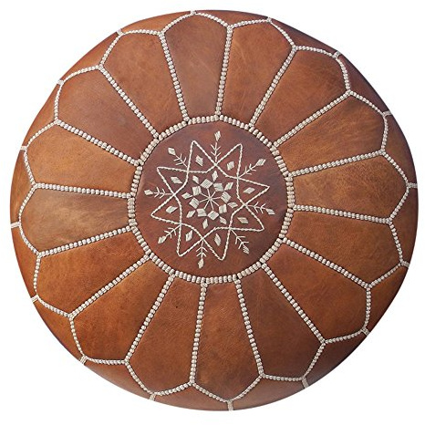 Maison de Marrakech / Beautiful Tan Brown Moroccan Pouf Pouffe Cover, Ottoman