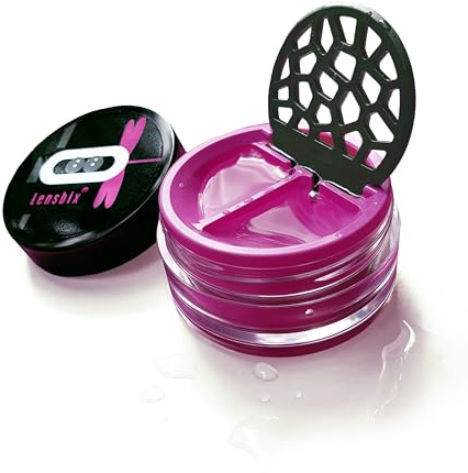 Lensbix kontaktlinsbehållare. Den perfekta presenten för linsbärare. Det innovativa sättet att förvara. Rosa trollslända (rosa)
