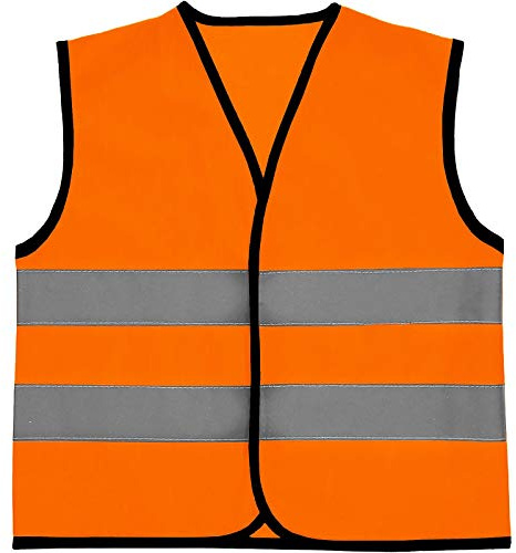 GA COMMUNICATIONS CHILDREN HIGH VIS VEST VIZ SLEEVELESS VEST KIDS BOYS VISIBILITY SAFETY WAISTCOAT[Orange,4-6 Year]