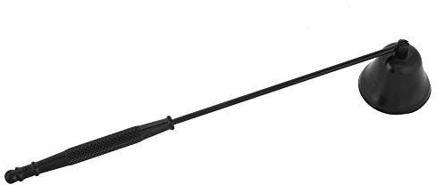 Cikonielf Spegni Candela in Acciaio Inox Spegni Candela a Forma di Campana Spegni Candela Trimmer Cover con Manico Lungo(Nero)