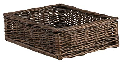 e-wicker24 Alles aus Weide bricka mörkbrun, försäljningskorg, pilskål förvaringskorg, presentationskorg, vide, korg för bakverk