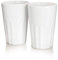 Mahlwerck Porzellan Latte Macchiato oder Cappuccino Becher, Kaffee-Tasse French Style, weiß, 400 ml, 2er Set