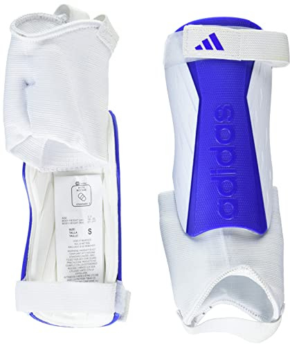 adidas Unisex-Child Tiro Soft Ground Match Shin Guards, White/Team Royal Blue/White, Medium