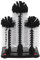 Hniuyun Water Bottle Cleaning Brush, Glass Washer with Suction Base 3 Head Bristle Brush for Long Leg Cup, Red Wine Glass, Kitchen Bar Beer Cup