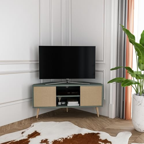 DECOROTIKA - Zahav 120 cm Corner TV Stand TV Unit TV Cabinet with Shelves