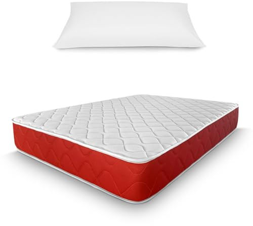 amuéblate online - Colchón Viscoelástico Red Reversible 90 x 190 cm, [Obsequio Almohada], Antiácaros, Antibacterias e Hipoalergénico