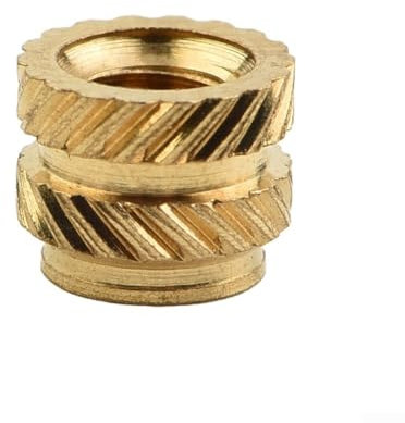 Rändelmuttern aus Messing, für M3, 100 Stück, geeignet für Thermoplaste (für M3 x 4 x 5)