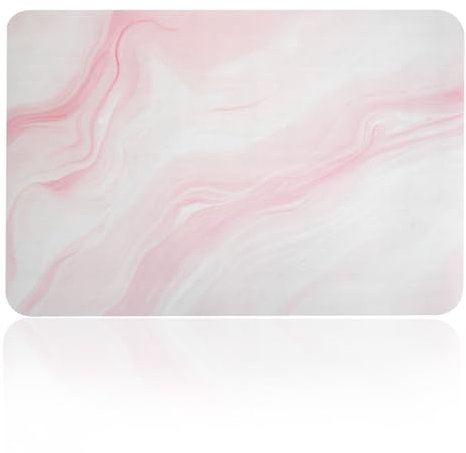 MOAMUN Tapis De Bain Diatomite Tapis Salle De Bain Absorbant 40x 60cm, Tapis De Bain Absorbant à Séchage Rapide Tapis Antidérapant, Tapis Pierre Salle De Bain pour Douche Cuisine Chambre Décor(Rose)