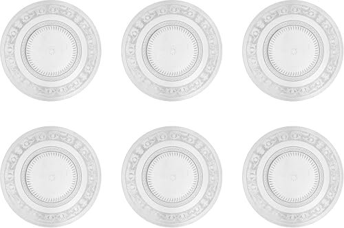 Juego de 6 platos para 6 personas, 26 cm de diámetro, platos llanos, platos llanos, platos llanos, platos llanos, platos para servir ensalada, platos de cristal, platos para pizza, platos de pasta,