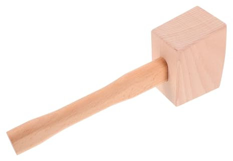 SHINEOFI Wooden Mallet 9.5 Solid Beech Carpenter Hammer Heavy Duty Woodworking Hand Tool for DIY Crafts and Camping
