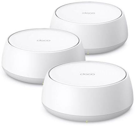 TP-Link Deco BE3600 helt hem multi-gigabit nät Wi-Fi 7-system, upp till 3,6 G dubbelt band, trådlöst/trådbunden, sömlös AI-roaming, MLO, 4K-QAM, föräldrakontroll, realtids-loT-säkerhet (Deco BE22 (3