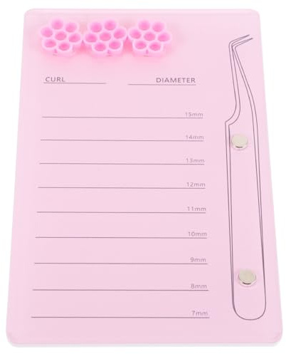 ABOOFAN Vassoio Porta Ciglia Magnetico in Acrilico Rosa, Pannello Porta-ciglia Resistente Area per Pinzette, Strumento per Innesto e Applicazione Extension Colore Casuale Stili multipli