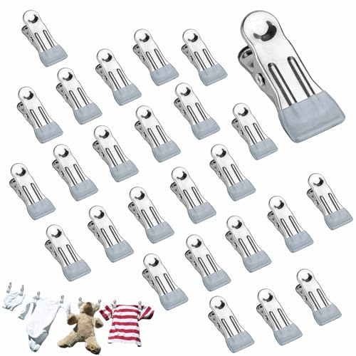 30 Piezas Pinzas para la Ropa de Acero Inoxidable Clips de Metal para Ropa