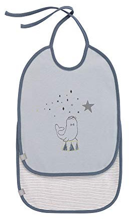LÄSSIG Baby Lätzchen Medium Sabberlätzchen zum Schnüren 2 Stk./Medium Bib More Magic, blau