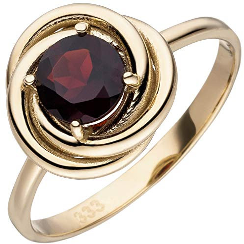 Jobo Damen-Ring aus 8 Karat 333 Gold mit Granat Größe 50