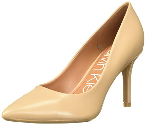Calvin Klein Women's Gayle Pump, Desert Sand Leather, 7
