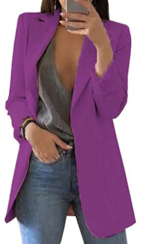 BAIXIAOCHI Chaqueta De Traje De Temperamento De CáRdigan Delgado De Manga Larga Con Solapa De Primavera Y OtoñO Para Mujer