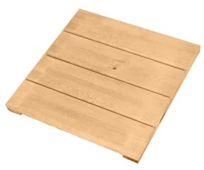 JARDIN202 - Tarima de madera de pino | Baldosa de madera para exterior y ducha | Protección Autoclave Nivel 3 | 50x50cm / 28mm (15 unidades)