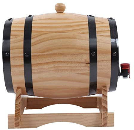 Jeffergarden Wein-Eichenfässer Eichen-Fass für Wein Eichenfässer mit Klarer Holzmaserung für die Bar (5L)