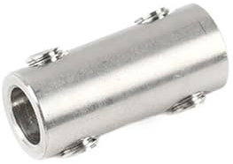 2 Stück Edelstahl-Handschraubenklemme, zusammenpassende Drahtseilklemme mit Sechskant-Madenschraube, Schnalle for 2, 3, 5, 6, 8, 10 mm (Color : Silver, Size : For 12mm wire)