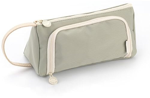 OdiuK Federmäppchen Groß Mädchen Mäppchen, 2 Fach Federtasche mit Griff Unisex Pencil Case Teenager Schulbedarf, Etui Stifte für Middle High School College Büro (Grün)