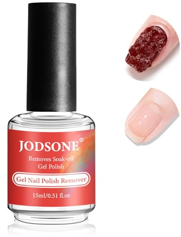 JODSONE 15 ML Solvente per smalto gel – non è necessario ammollare, ad azione rapida 3 – 5 minuti, salone e uso domestico