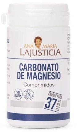 Ana Maria Lajusticia - Carbonato de magnesio – 75 comp. Disminuye el cansancio y la fatiga, mejora el funcionamiento del sistema nervioso. Apto para veganos.