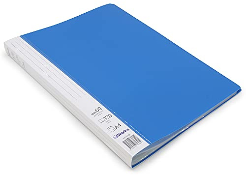 Waytex 931335B Dokumentskydd A4 120 premium opak polypropylen identifierbar - 60 genomskinliga fickor - blå