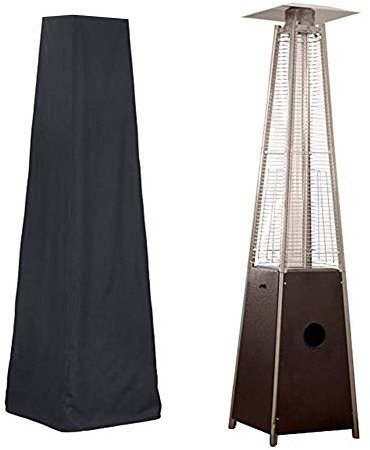 Luckystar4you Housse pour Chauffage de Terrasse - Housse pour Parasol Chauffant de Style Pyramidal, Noir