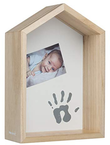 Baby Art Étagère pour bébé - Étagère murale ou bureau en bois - Décoration de chambre d'enfant - Personnalisable avec le kit d'empreintes - Couleur bois naturel