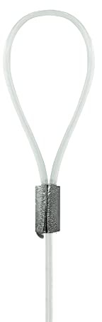 Loop Hanging Nylon Cables 2mm Diameter 72-inch - Supports 25 lbs - 5 Pack - Strong Nylon Wire for Picture Rail Hanging System