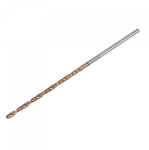 sourcing map Twist Drill Bit, 2.7mm Jobber Drill Bit Nanoscale Titanium Coated K35 Tungsten Carbide Straight Shank 100mm Length for Drilling Stainless Steel Alloy Steel