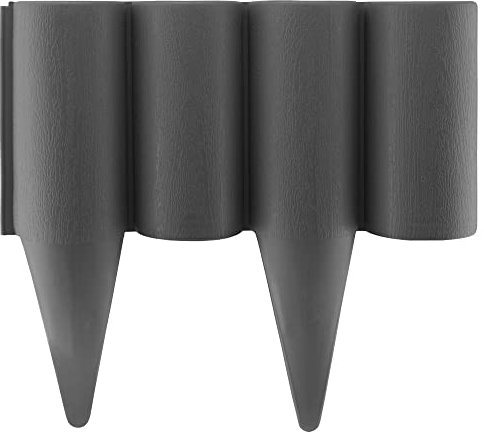 Bradas GRAPHITE GREY Garden LAWN Edging Fencing, Border, Palisade, 2.5m ,Log texture