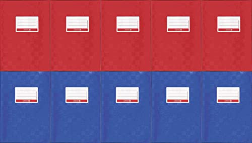 Adina 10 Hefthüllen A4 5x rot 5x blau Bastmuster