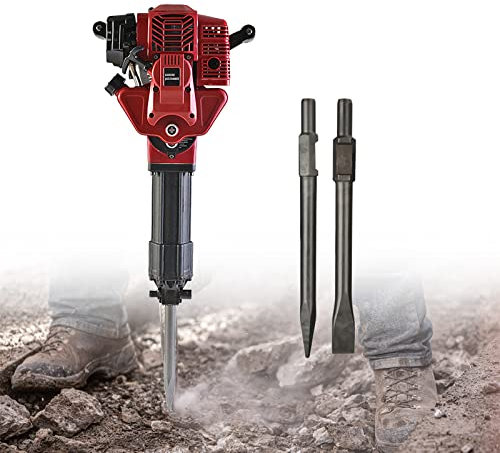 Gasbetriebener Abbruchhammer, gasbetriebener Abbruchhammer, 1700 W, Betonbrecher 2-Takt-Benzinwagenheber, Hammerbohrer, Betonblöcke, Ziegel, Stein, Straßenwartung