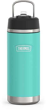THERMOS ICON SERIES, Insulated Water Bottle with Straw Lid - 18 Ounce, Seafoam - Stainless Steel Vacuum Insulated Water Bottle with Straw Lid