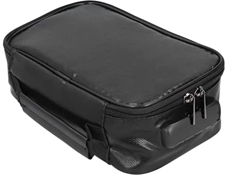Brandsäker Dokumentväska med Lås Liten Brandsäker Dokumentskåp Bärbar Filhantering Hemmakontor Resor (Svart)
